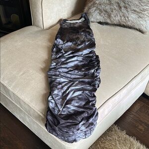 Black/Gray Tie-Dye Sleeveless Dress